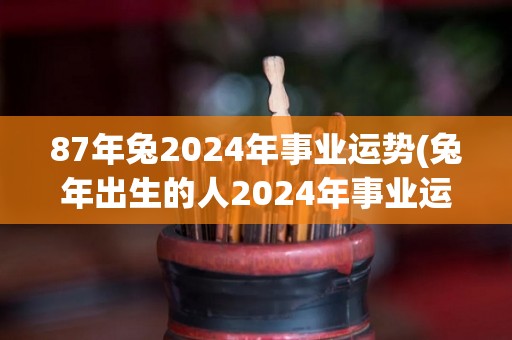 87年兔2024年事业运势(兔年出生的人2024年事业运势如何？——运势预测)