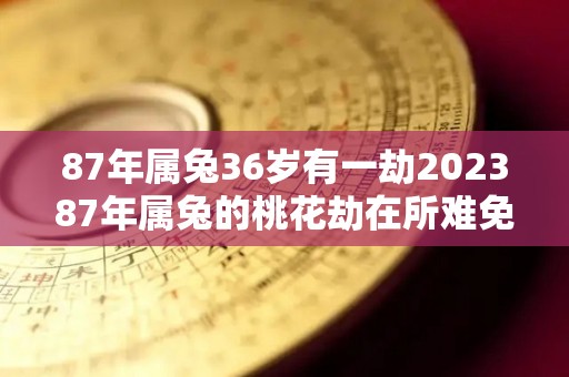 87年属兔36岁有一劫202387年属兔的桃花劫在所难免（87年属兔33岁有一劫87年属兔2020年运势及运程）