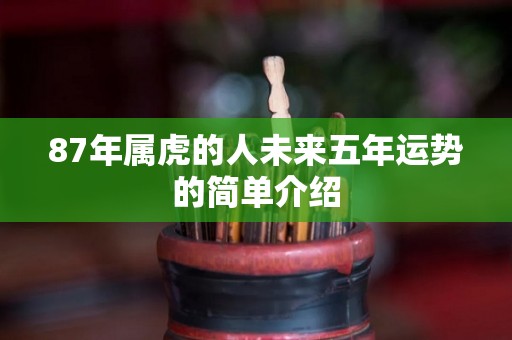 87年属虎的人未来五年运势的简单介绍