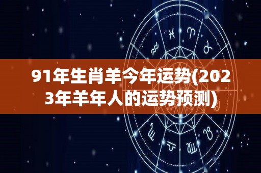 91年生肖羊今年运势(2023年羊年人的运势预测)