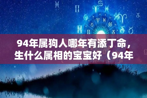 94年属狗人哪年有添丁命，生什么属相的宝宝好（94年属狗什么时候添丁）