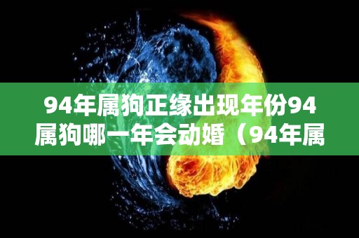 94年属狗正缘出现年份94属狗哪一年会动婚（94年属狗姻缘在哪年）