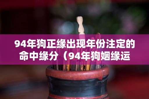 94年狗正缘出现年份注定的命中缘分（94年狗姻缘运势）
