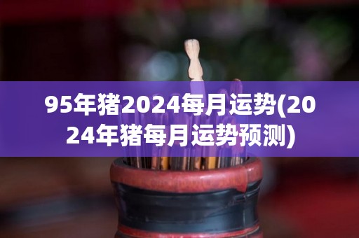 95年猪2024每月运势(2024年猪每月运势预测)