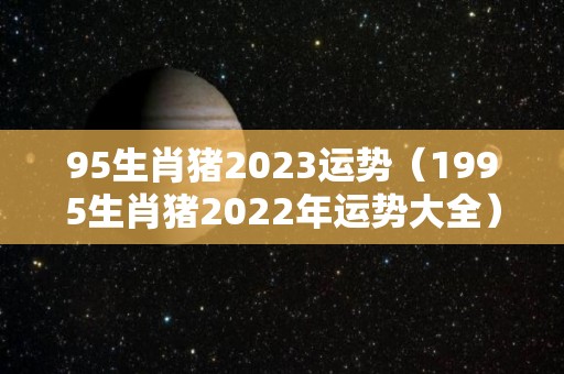 95生肖猪2023运势（1995生肖猪2022年运势大全）