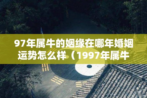 97年属牛的姻缘在哪年婚姻运势怎么样（1997年属牛的姻缘在哪年）