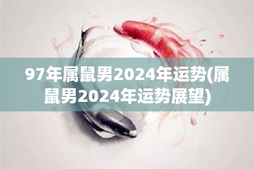 97年属鼠男2024年运势(属鼠男2024年运势展望)